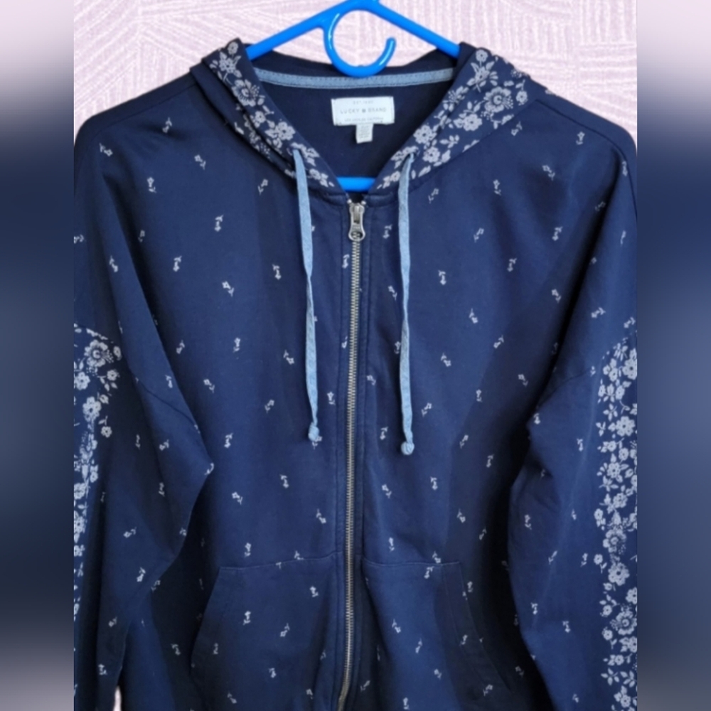 Lucky brand zipper front hoodie size S/P